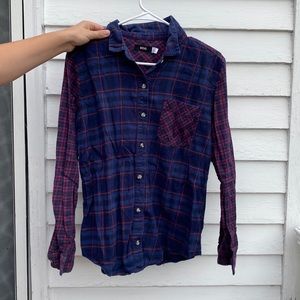 Blue and red flannel